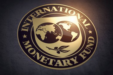 IMF International Monetary Fund symbol or sign. clipart