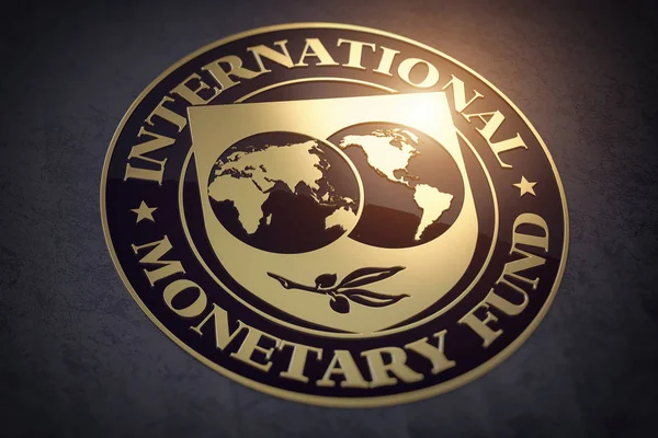Символ или подпись Международного валютного фонда МВФ . — стоковое фото