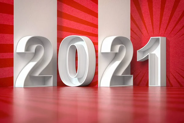 2021 Gelukkig Nieuwjaar Abstract Illustratie — Stockfoto