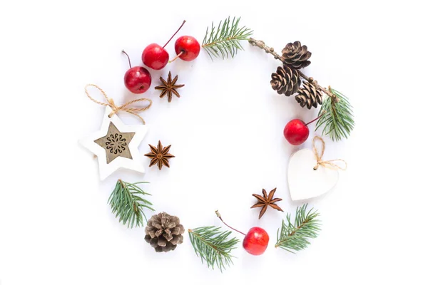 Christmas Wreath White Background — Stock Photo, Image