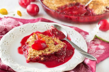 Erik kek ve taze erik