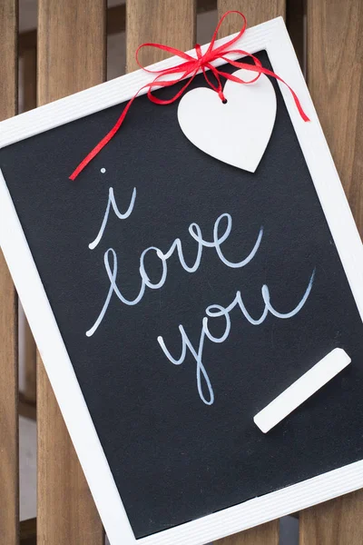 Blackboard Text Love You — Stock Photo, Image