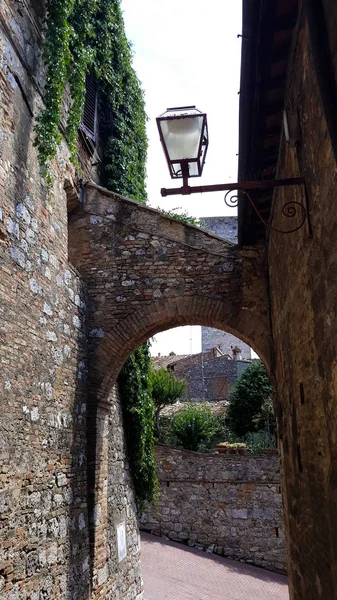 Väg San Gimignano Toscana Italien — Stockfoto