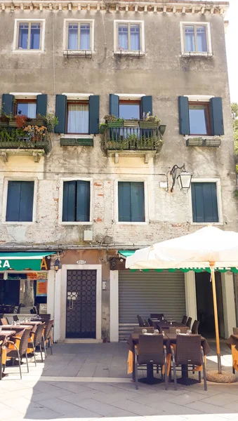 Venedig Veneto Italien Juli 2019 Cafe Der Nähe Von Haus — Stockfoto