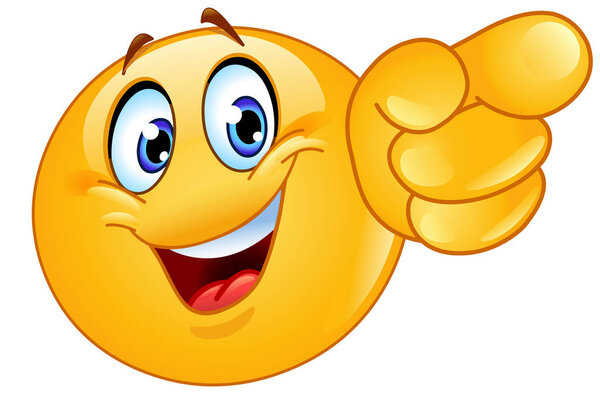 Счастливые эмоции, указывающие вперед
