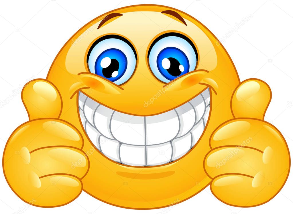 Clipart: big cheesy smiley face | Emoticon Big Toothy Smile Showing