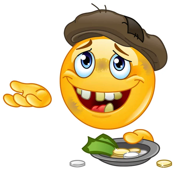 Homeless emoticon — Stock Vector