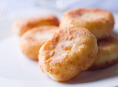 Lezzetli ev yapımı cheesecakes. Seçici odak