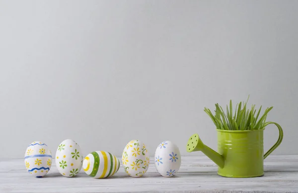 Páscoa Ainda Vida Com Ovos — Fotografia de Stock
