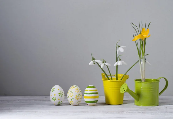 Bodegón Pascua Con Huevos Nevadas —  Fotos de Stock