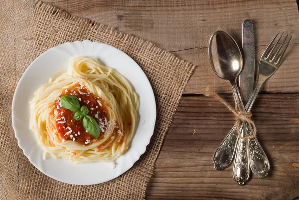 Spaghetti Tomato Sauce — Stock Photo, Image