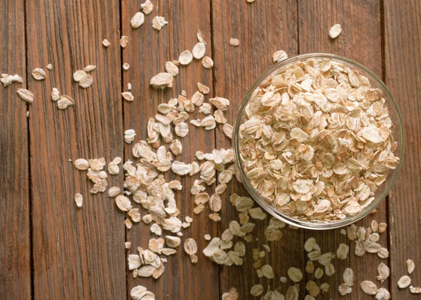 Avena Enrollada Amontonada Recipiente Vidrio — Foto de Stock