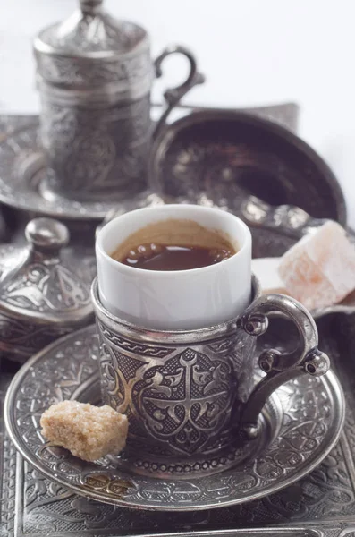 Kaffee Metall Türkischen Traditionellen Tassen — Stockfoto