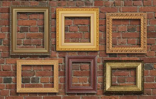 Gouden Frame Muur — Stockfoto