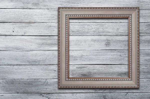 Old Picture Frame Vintage Wood Wall — Stock Photo, Image