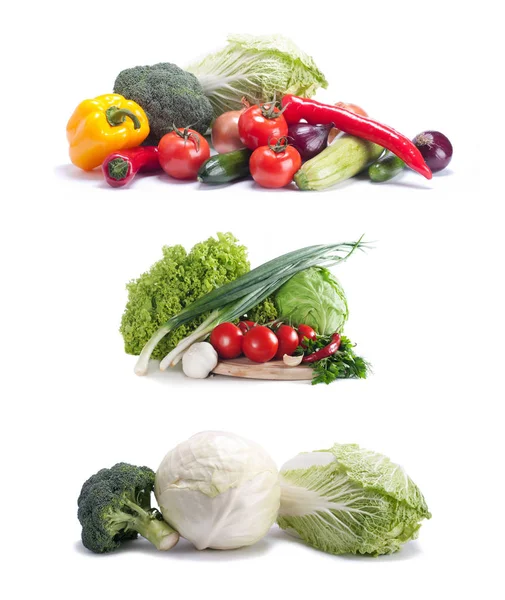 Zelenina Bílém Pozadí — Stock fotografie