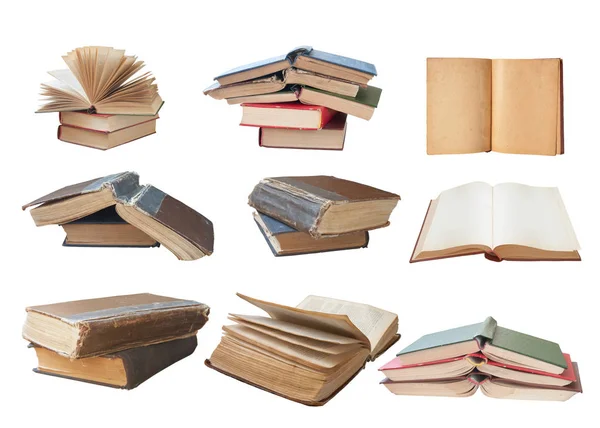 Büchersammlung Isoliert Auf Weiß — Stockfoto