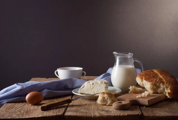Stillleben Mit Milchprodukten — Stockfoto