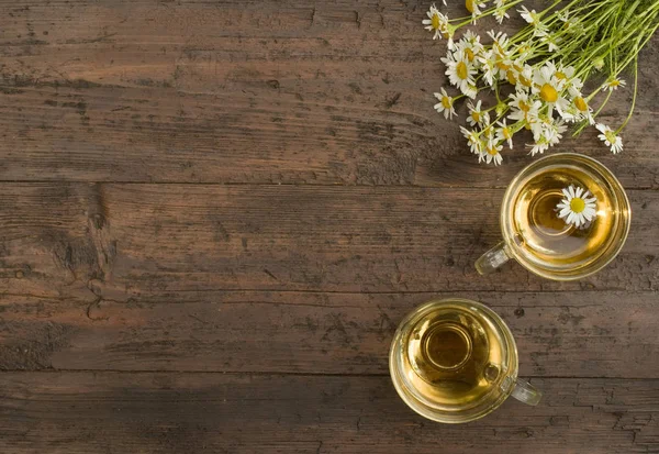 Chamomile Tea Glass Cup — Stock Photo, Image