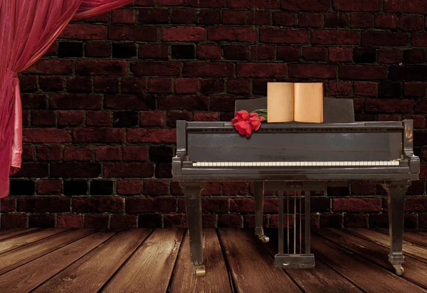 Sahne Alanı Nda Klasik Piyano — Stok fotoğraf