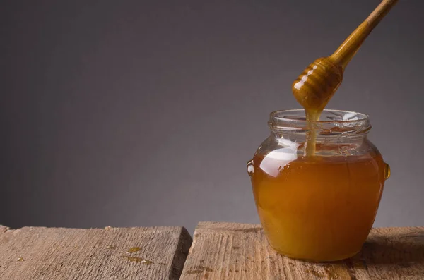 Honey Jar Dippe — Stock Photo, Image