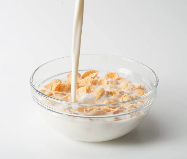 Corn Flakes Milk — Stock Photo, Image