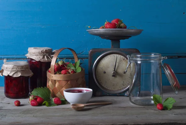 Strawberry preserve — Stock Photo, Image