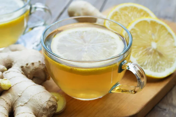 Zázvorový čaj s citronem — Stock fotografie