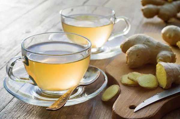 Ginger tea with lemon — Stock Photo, Image