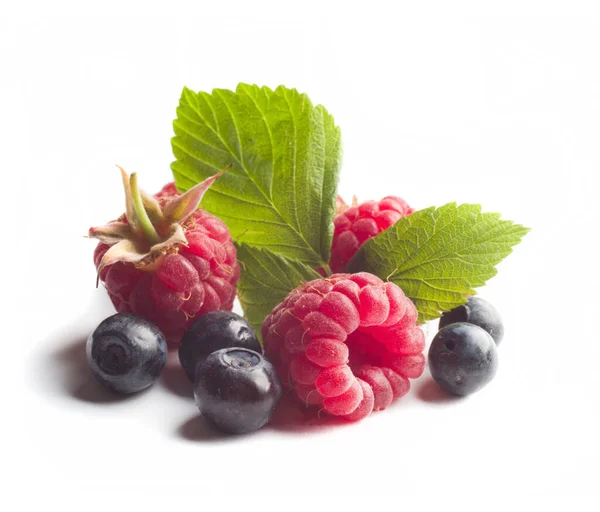 Blueberry and raspberries — Stock Photo, Image