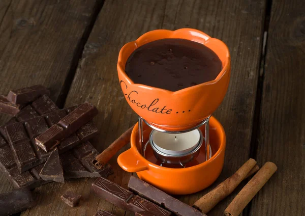 Chocolade fondue — Stockfoto