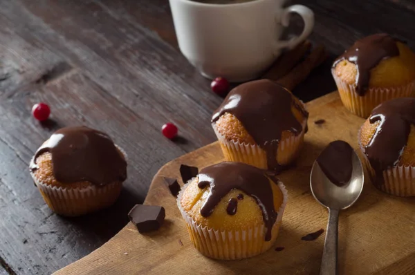 Muffins med choklad — Stockfoto