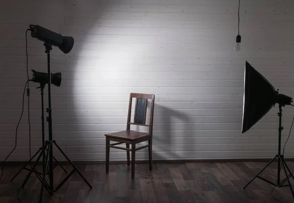 Studio e sedia in legno — Foto Stock