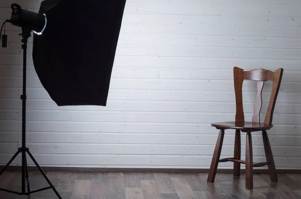 Studio e sedia in legno — Foto Stock