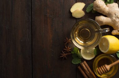 Naneli ve limonlu zencefilli çay