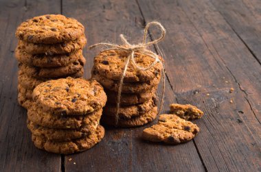 Çikolata parçacıklı kurabiye. 