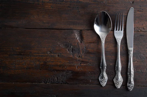 Spoon, knife and fork — Stock Photo, Image