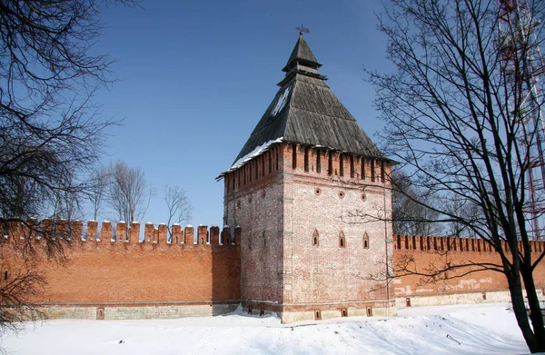 斯摩棱斯克堡垒墙 也被称为 斯摩棱斯克克里姆林宫 俄罗斯 图库图片