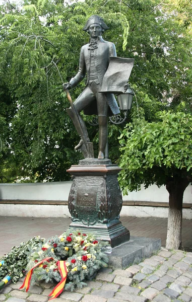 Monumento Bronzo Ribas Odessa Ucraina — Foto Stock