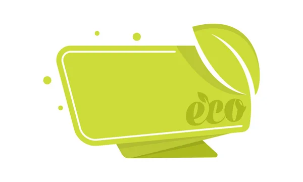 Green Eco tag — Wektor stockowy