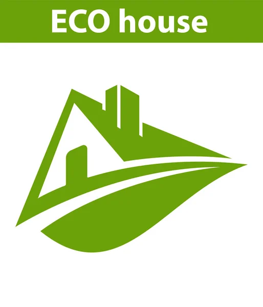 Logo eco huis — Stockvector
