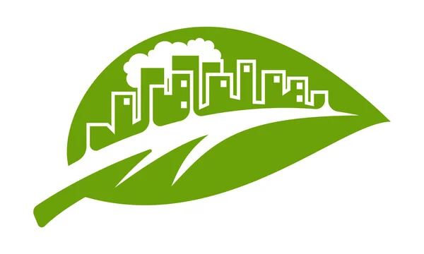 Logo Eko şehir — Stok Vektör