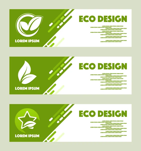 Eco design. Vector abstract design web banner template. — Stock Vector