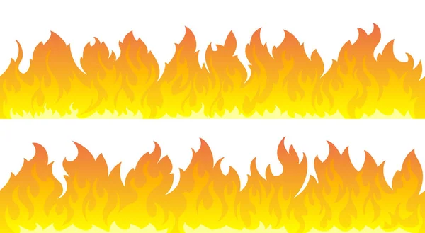 Fire flames vector set. Fire lines — Stock Vector