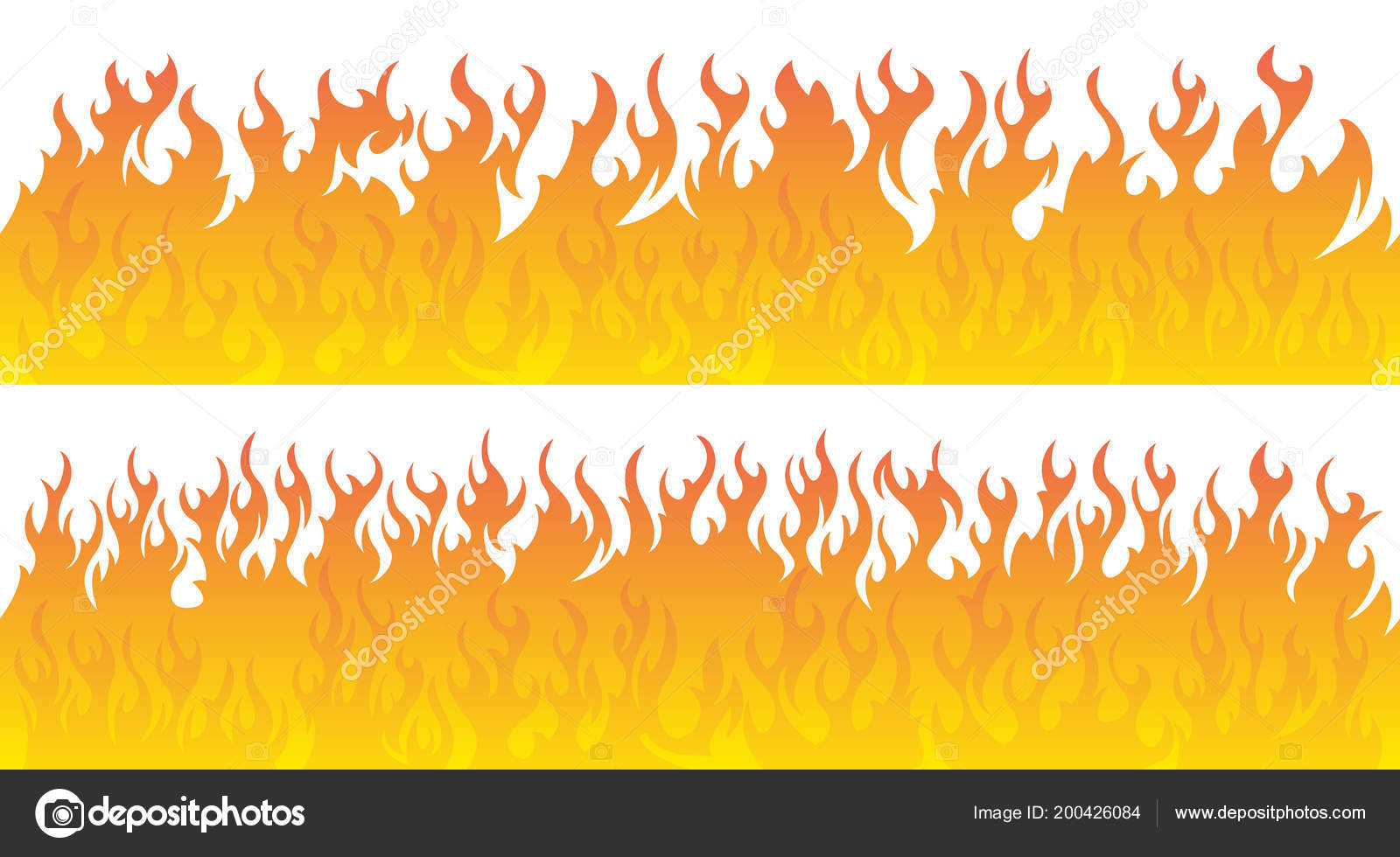 Fire flames vector set. Fire lines Stock Vector by ©Zybr78 200426084