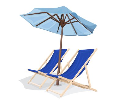 plaj sandalye şemsiye ile