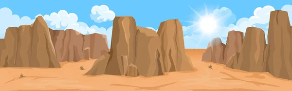 Desert landscape with rocks — Stock Vector