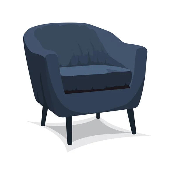 Sillón sobre fondo blanco — Vector de stock