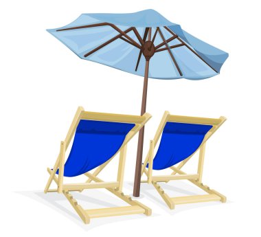 plaj sandalye şemsiye ile