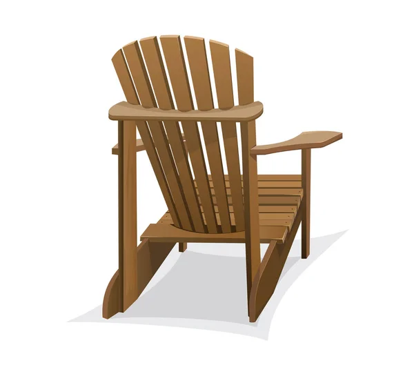 Cadeira de praia de madeira — Vetor de Stock